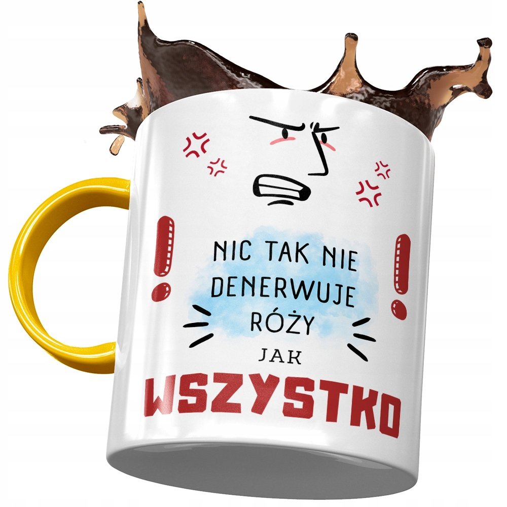 Kubek Żółty Dla Róży Żony Przyjaciółki na Prezent z Nadrukiem ze Zdjęciem + Opakowanie na prezent (wzór 03)