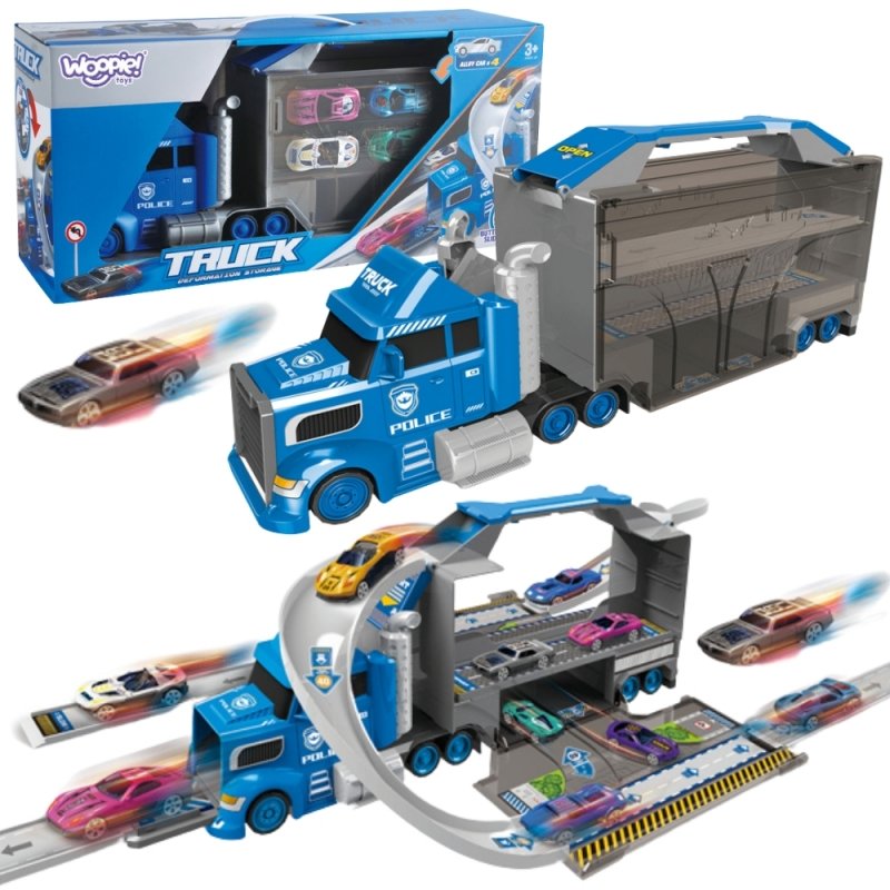 WOOPIE Ciezarowka Policyjna 2w1Transporter Tor