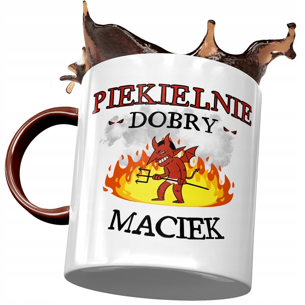 Kubek Bordowy Dla Maćka Macieja Kolegi Męża syna z Nadrukiem ze Zdjęciem+ Opakowanie na prezent (wzór 01)