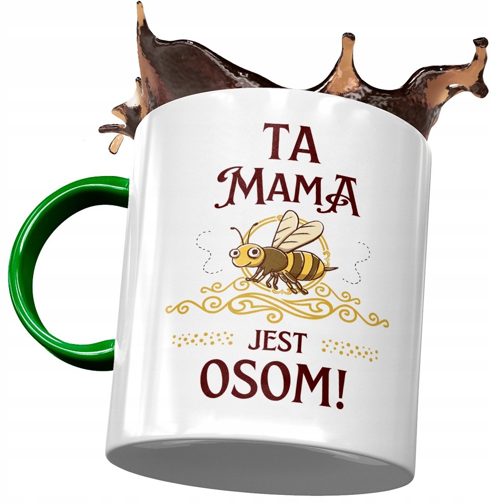 Kubek Zielony Dla Mamy Matki na Dzień Mamy z Nadrukiem ze Zdjęciem + Opakowanie na prezent (wzór 02) numer 274637148