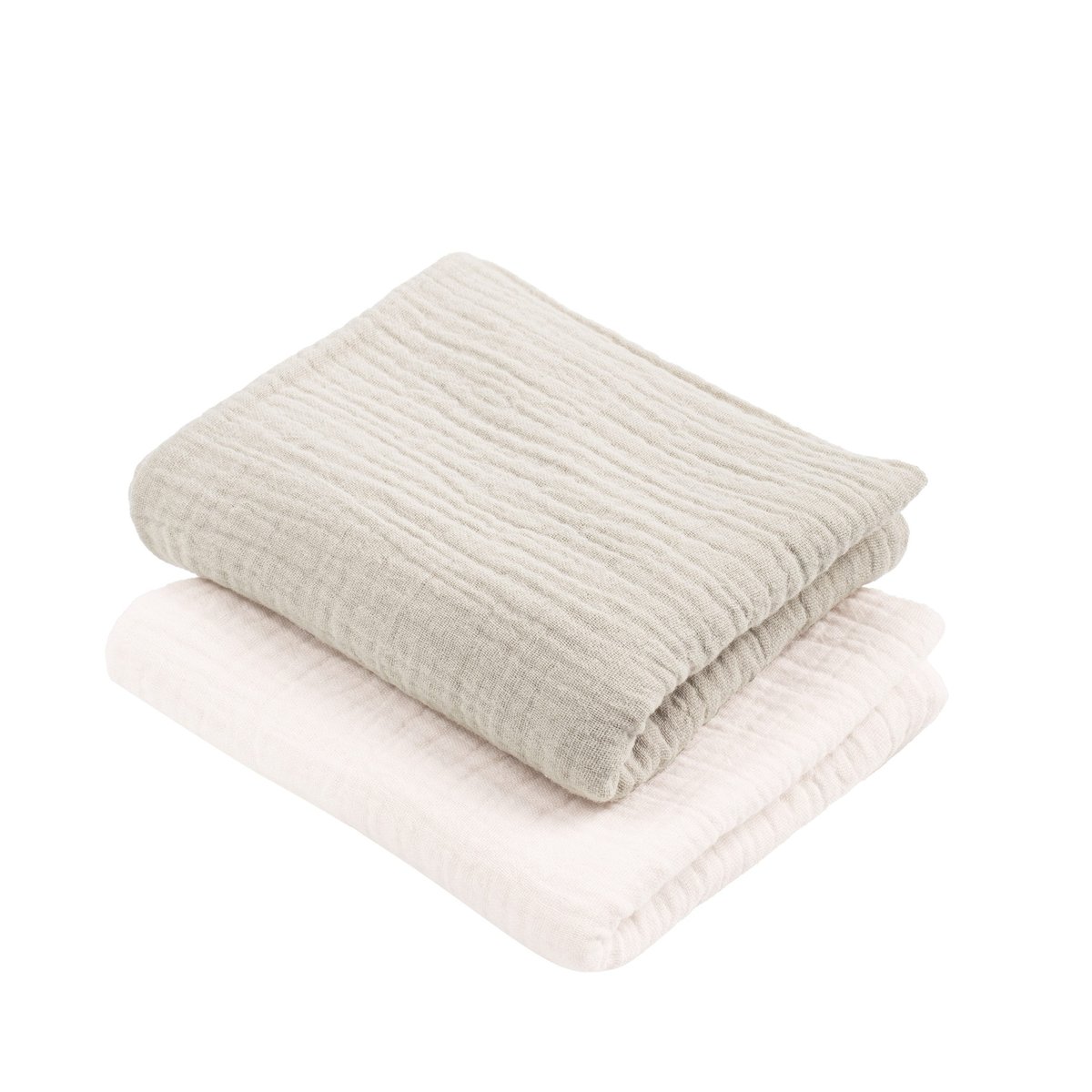 ColorStories Pieluszki muślinowe 2 szt. 75×75 cm beżowy i kremowy