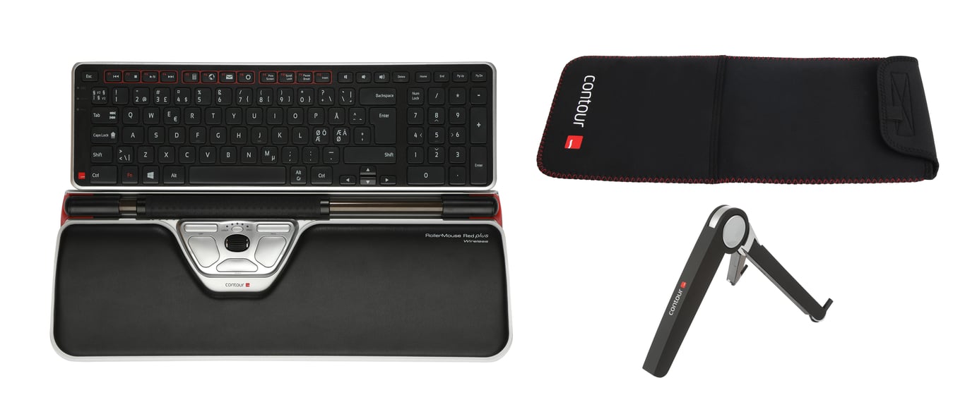 Contour Design RollerMouse Red Plus WL Travel Kit klawiatura Dołączona RF Wireless Czarny RM-RED PLUS-WL-TK