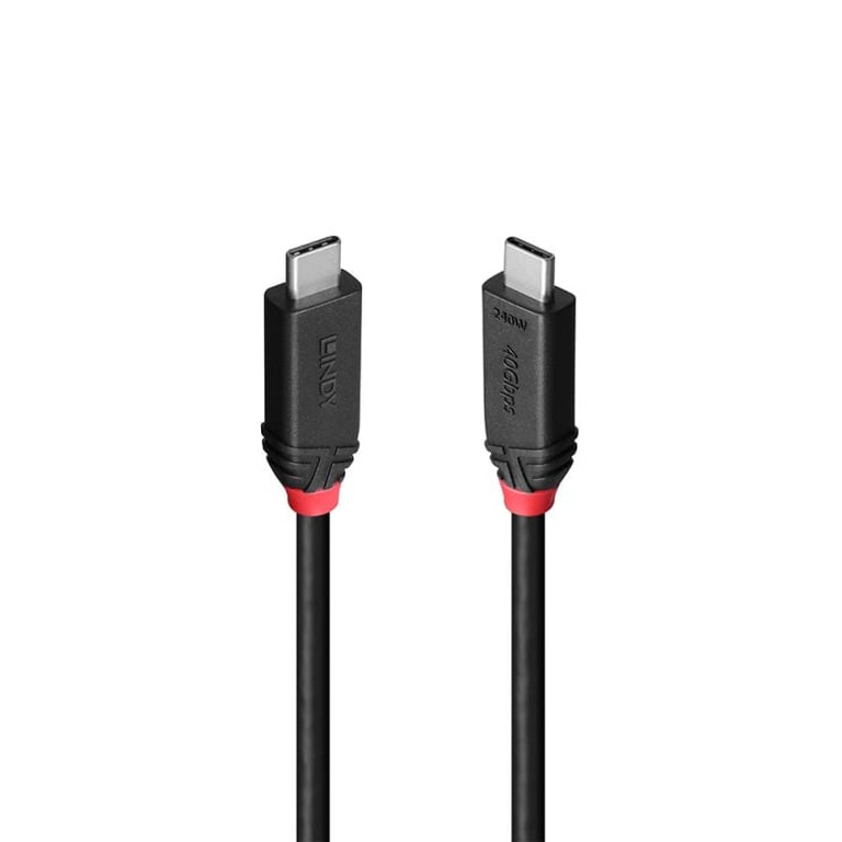 Lindy 37000 kabel USB USB4 Gen 3x2 0,5 m USB C Czarny 37000