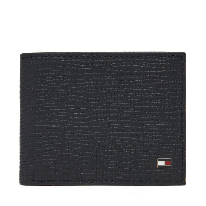 Duży Portfel Męski Tommy Hilfiger Th Flag Mini Cc Wallet AM0AM13708 Granatowy