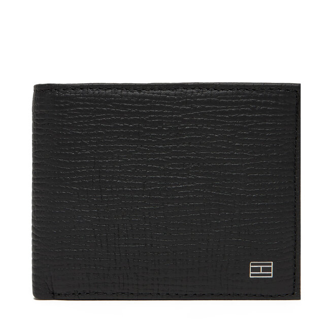 Duży Portfel Męski Tommy Hilfiger Th Flag Mini Cc Wallet AM0AM13708 Czarny