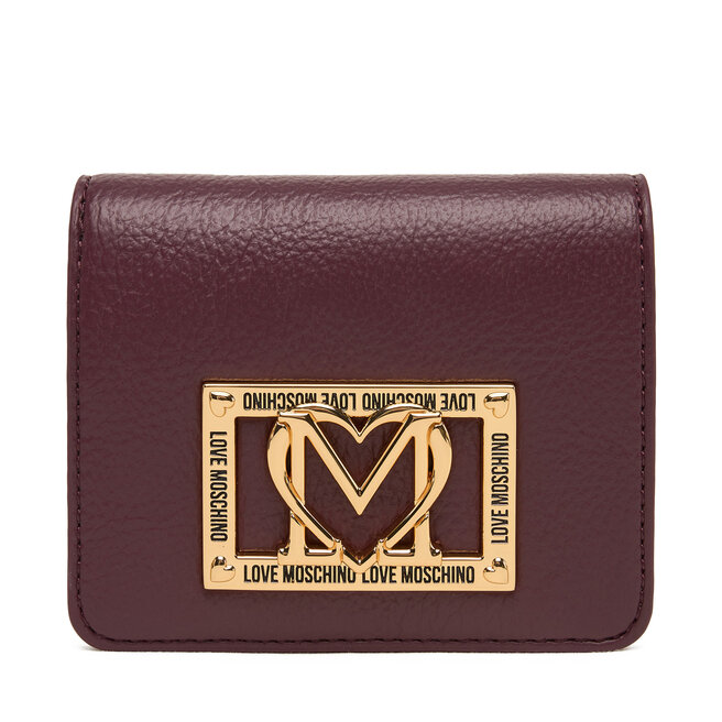 Mały Portfel Damski LOVE MOSCHINO JC5604PP1NLI0552 Bordowy