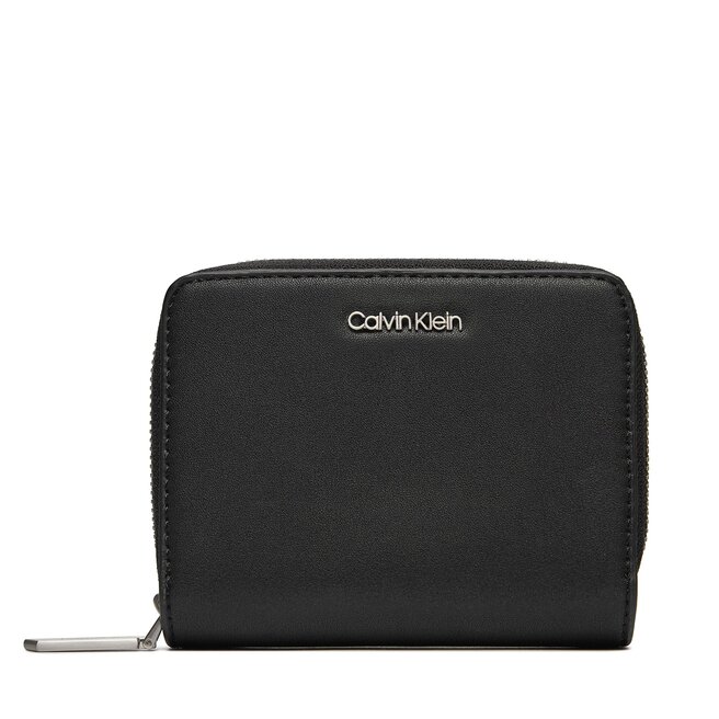 Mały Portfel Damski Calvin Klein Ck Must Z/A Wallet W/Flap Md K60K607432 Czarny