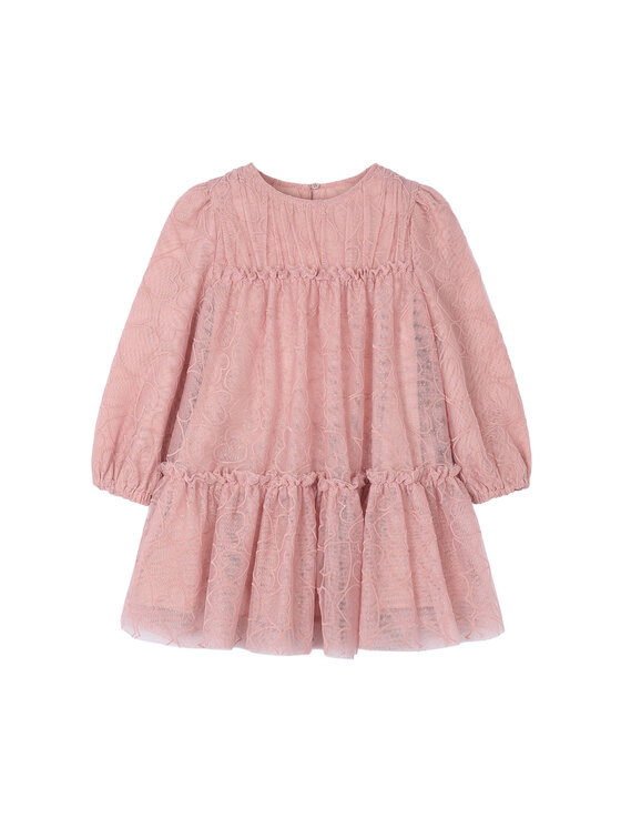 Mayoral Sukienka elegancka 4919 Różowy Regular Fit