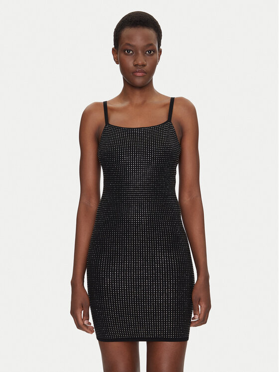 Guess Sukienka dzianinowa W5GK45 Z3MN2 Czarny Regular Fit