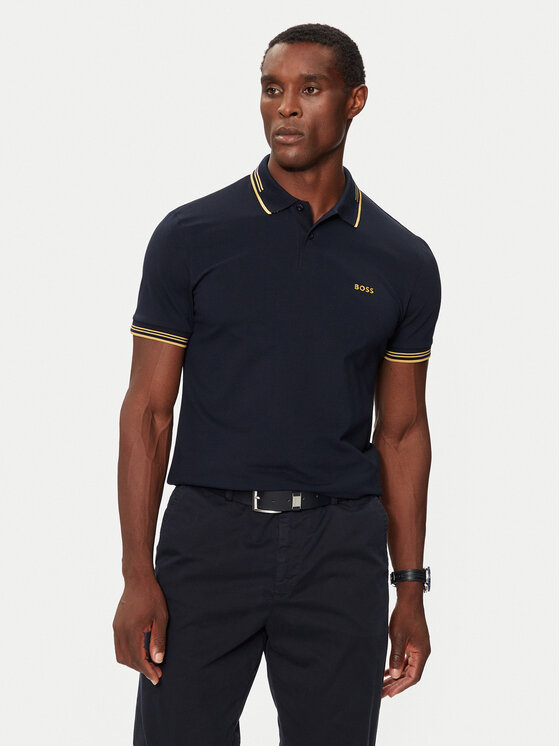 Boss Polo Paul 50506193 Granatowy Slim Fit