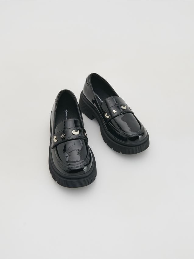 Reserved - Loafersy z imitacji skóry - czarny