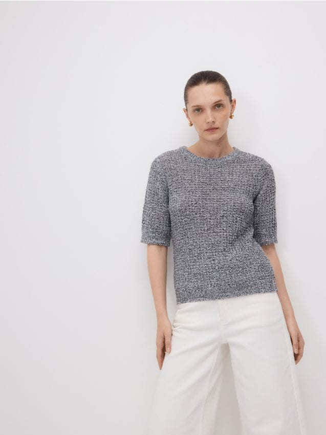 Reserved - Sweter z krótkimi rękawami - wielobarwny