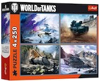Puzzle 4x250 Wielka bitwa czołgów TREFL