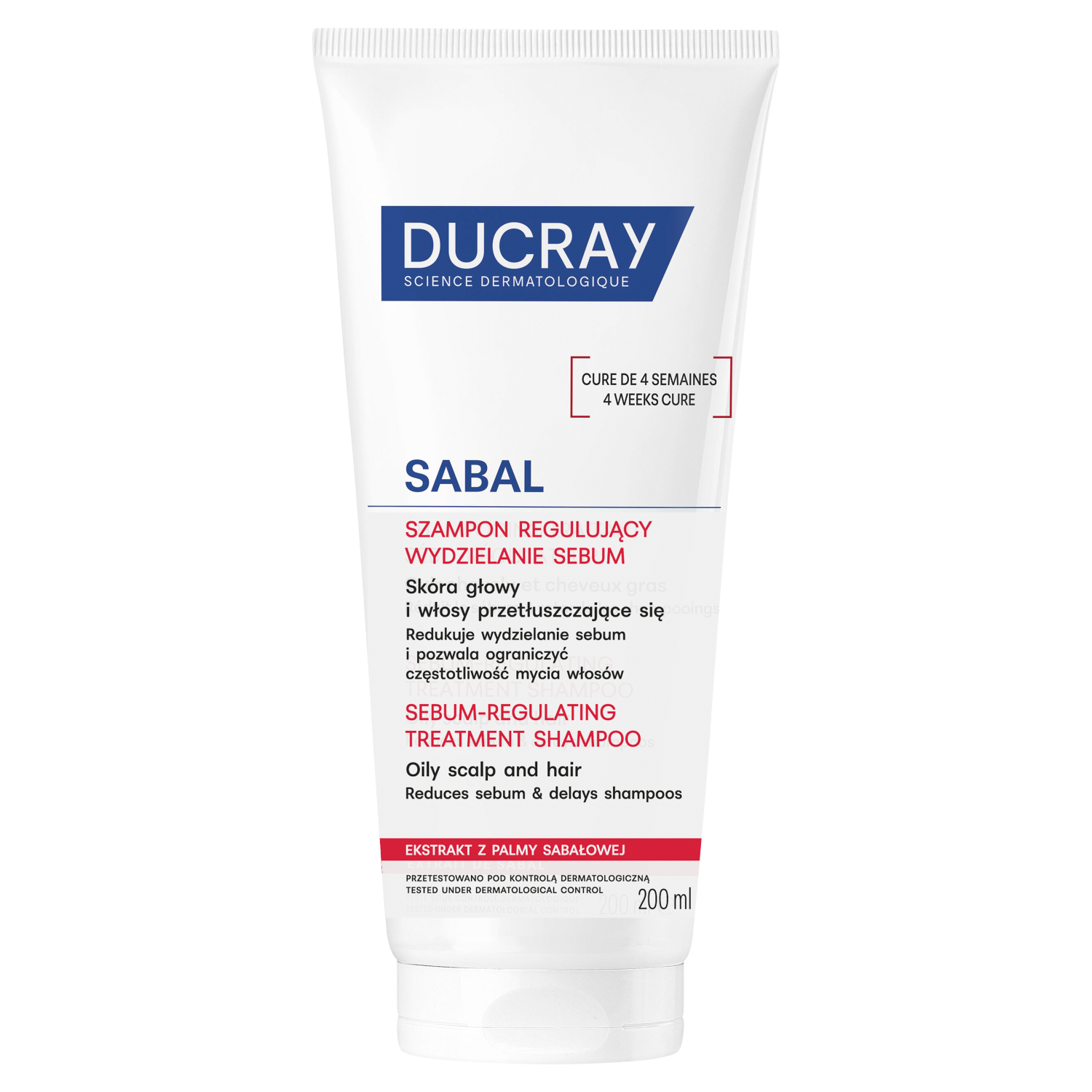 Ducray Sabal, szampon regulujący wydzielanie sebum, 200 ml