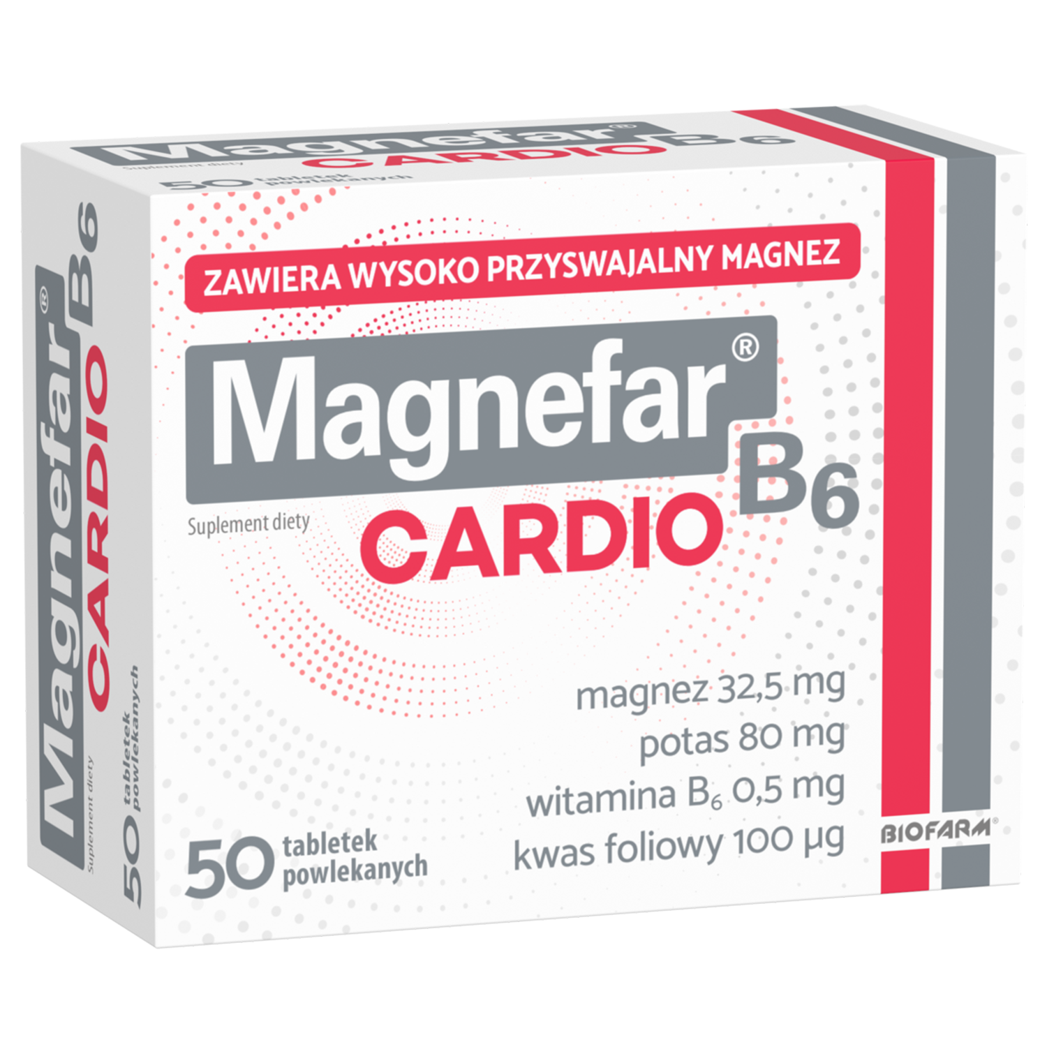 Magnefar B6 Cardio, 50 tabletek
