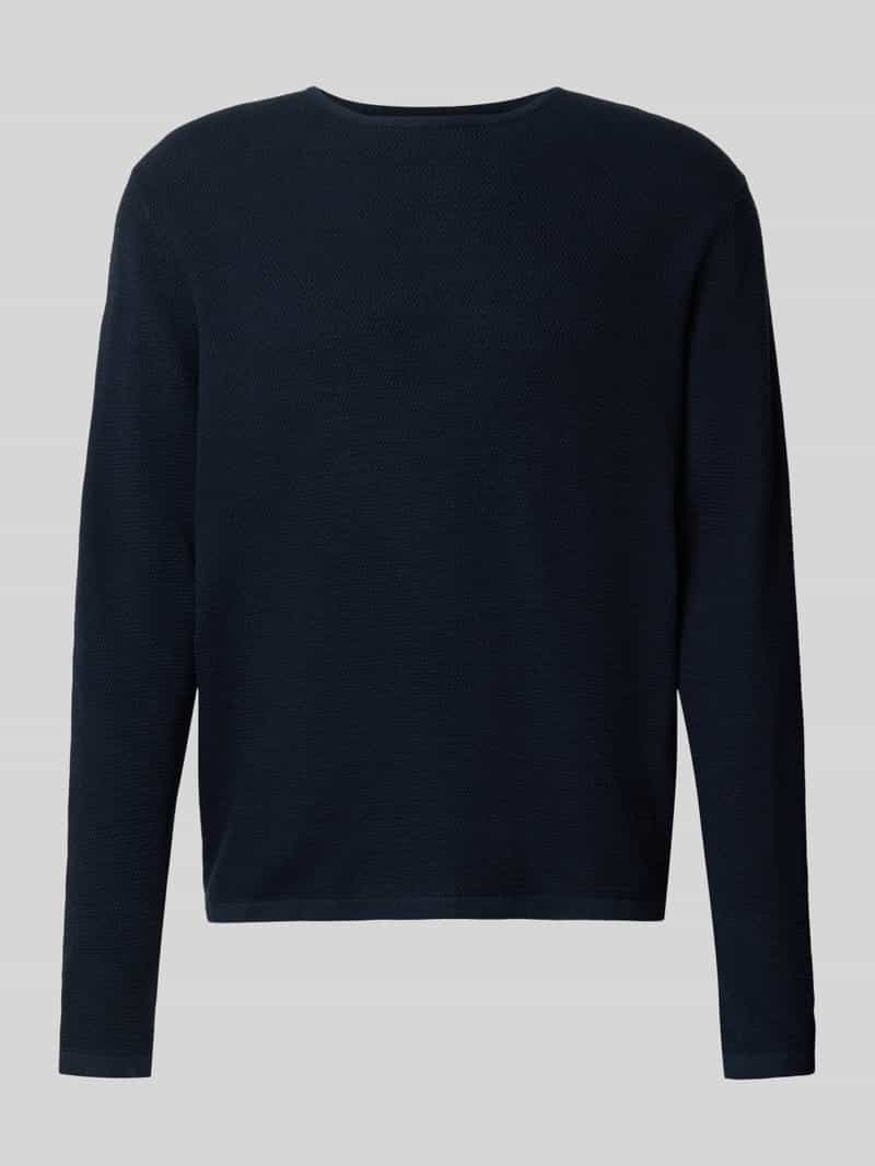 Sweter z dzianiny z okrągłym dekoltem model ‘GEORGE’