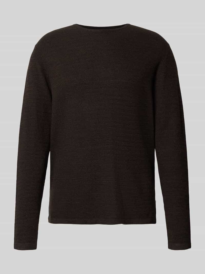 Sweter z dzianiny z okrągłym dekoltem model ‘GEORGE’
