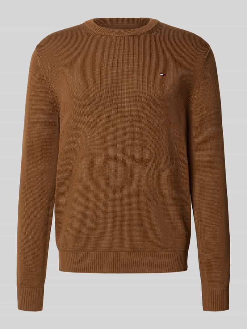 Sweter z dzianiny o kroju regular fit z czystej bawełny