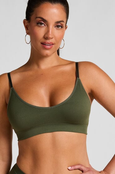 Hunkemöller Trójkątny biustonosz bralette Dide Zielony