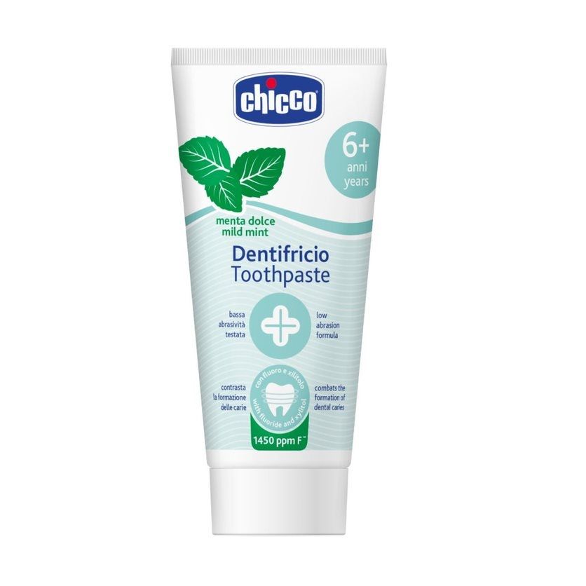 Chicco Toothpaste Pasta do zębów z fluorem 1450ppm o smaku miętowym 6l+ 50 ml - pasta do zębów