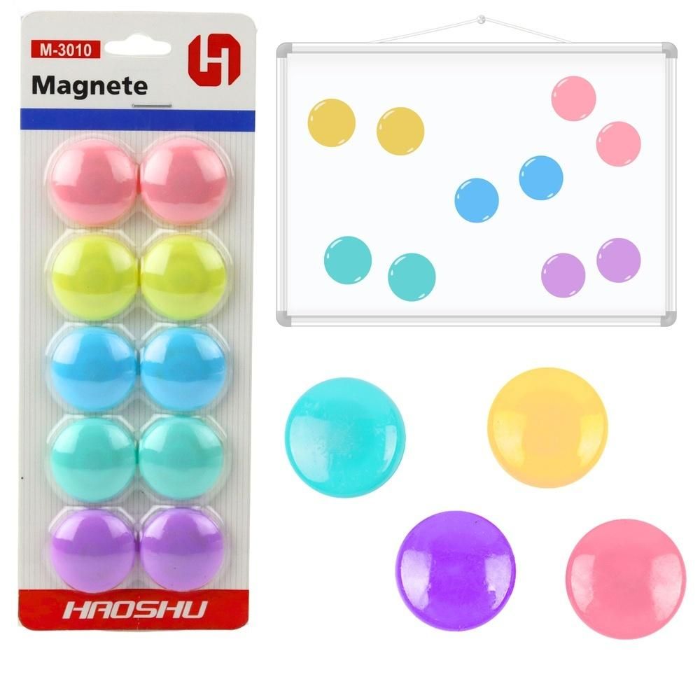 Leantoys Magnesy do tablic kolorowe 3cm 10 szt. - gadżet