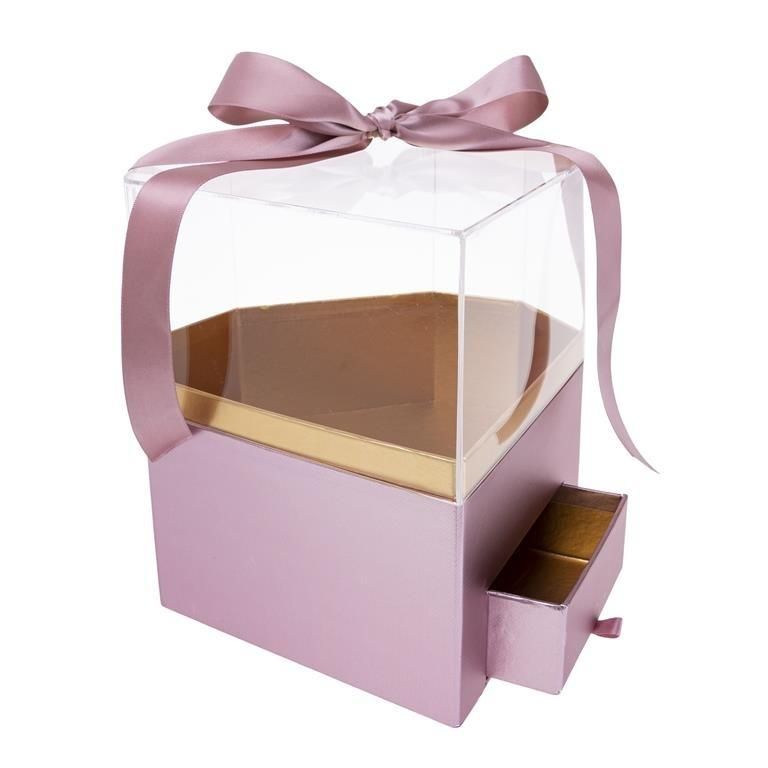 Pudełko Flower Box Diament różowy Rozette