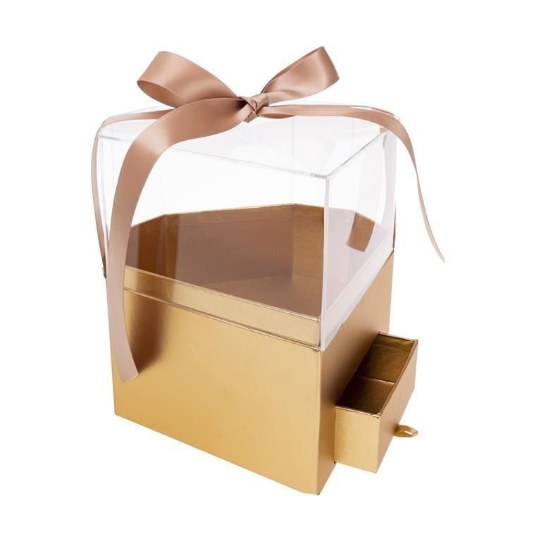 Pudełko Flower Box Diament złoto Rozette