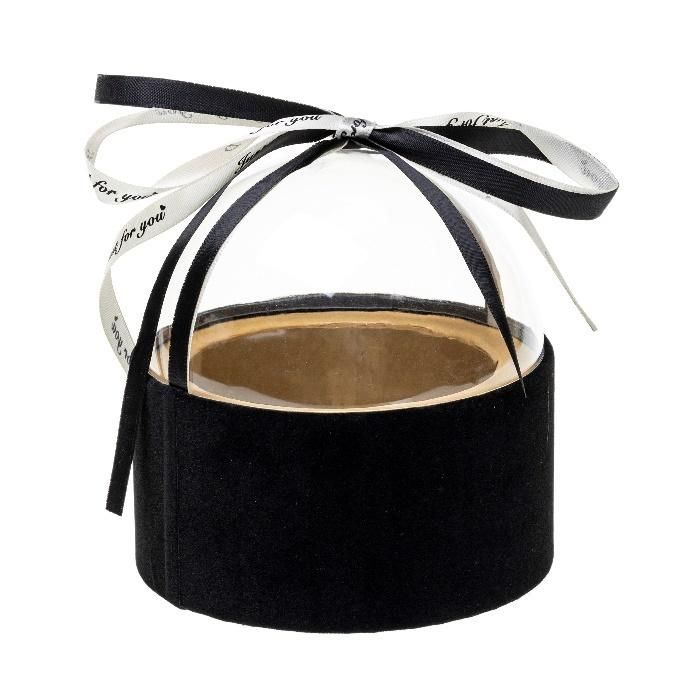 Pudełko Flower Box czarny Rozette