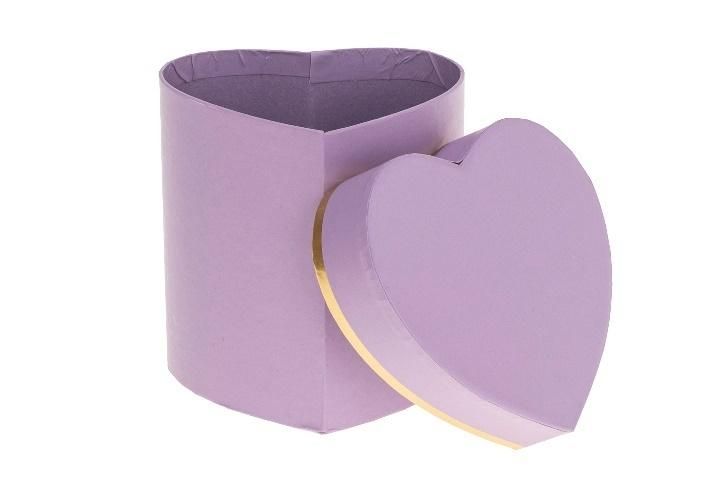 Pudełko Flower Box purpurowe serce Rozette