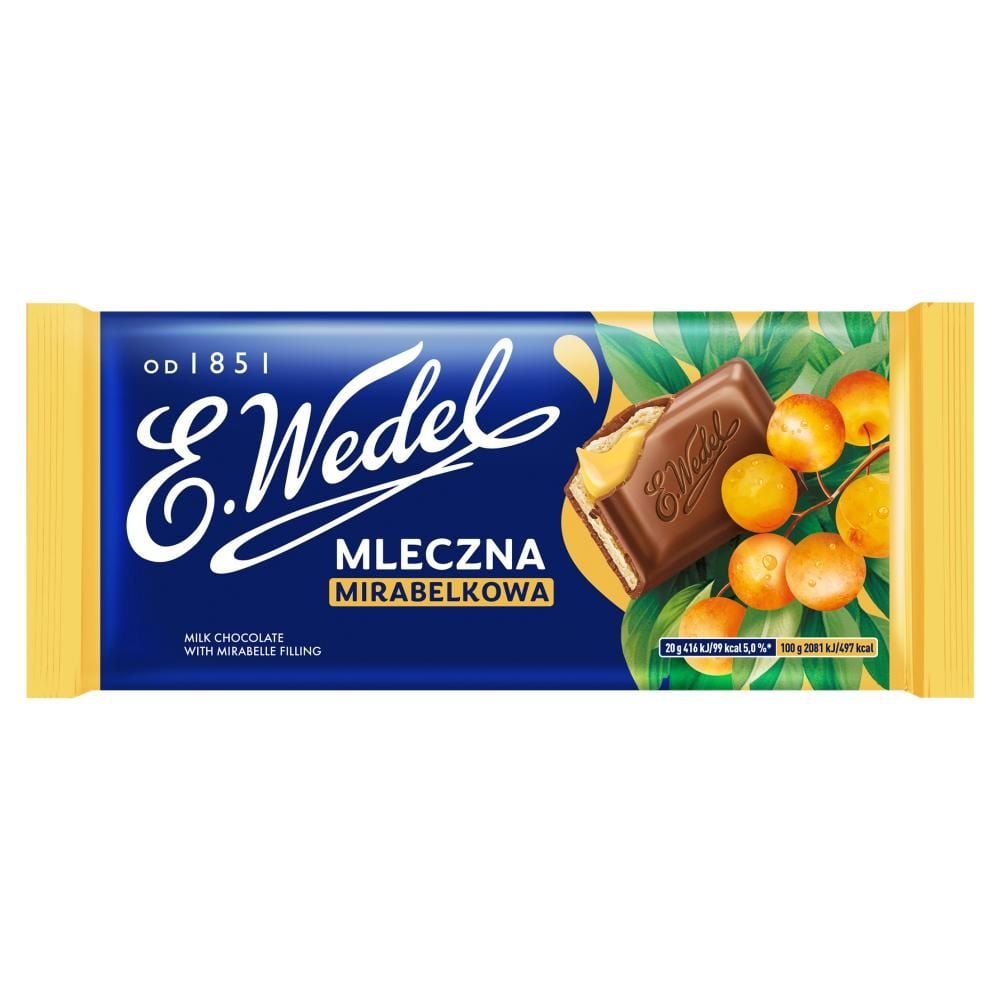 E. Wedel Czekolada mleczna mirabelkowa 100 g