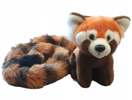 Maskotka Miś Panda Czerwona z długim ogonem DUBI - 14cm