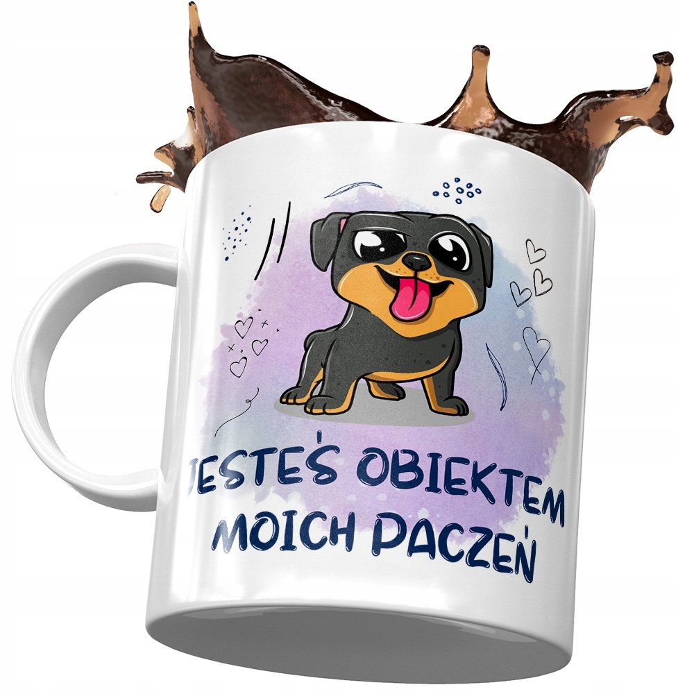 Kubek z Pieskiem Psem Psiakiem Słodki na Prezent z Nadrukiem ze Zdjęciem + Opakowanie na prezent (wzór 03)