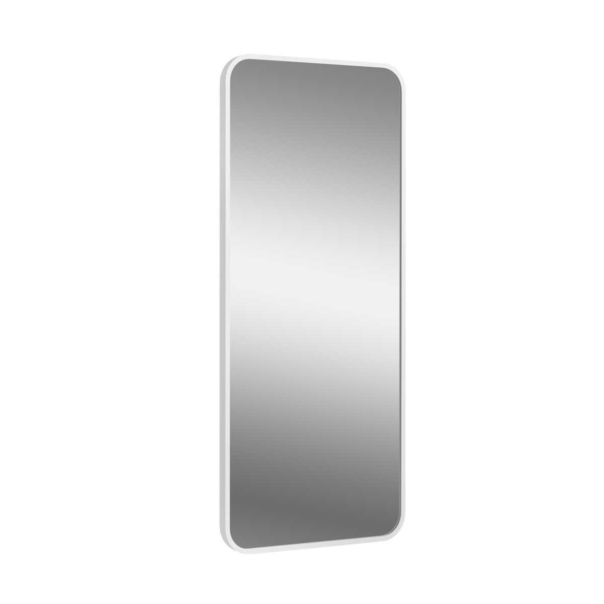 Lustro prostokątne z zaokrąglonymi rogami 40x100 cm biała rama do łazienki salonu przedpokoju nowoczesne dekoracyjne