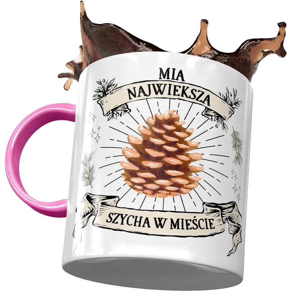 Kubek Różowy Dla Mii Żony Przyjaciółki na Prezent z Nadrukiem ze Zdjęciem + Opakowanie na prezent (wzór 03)