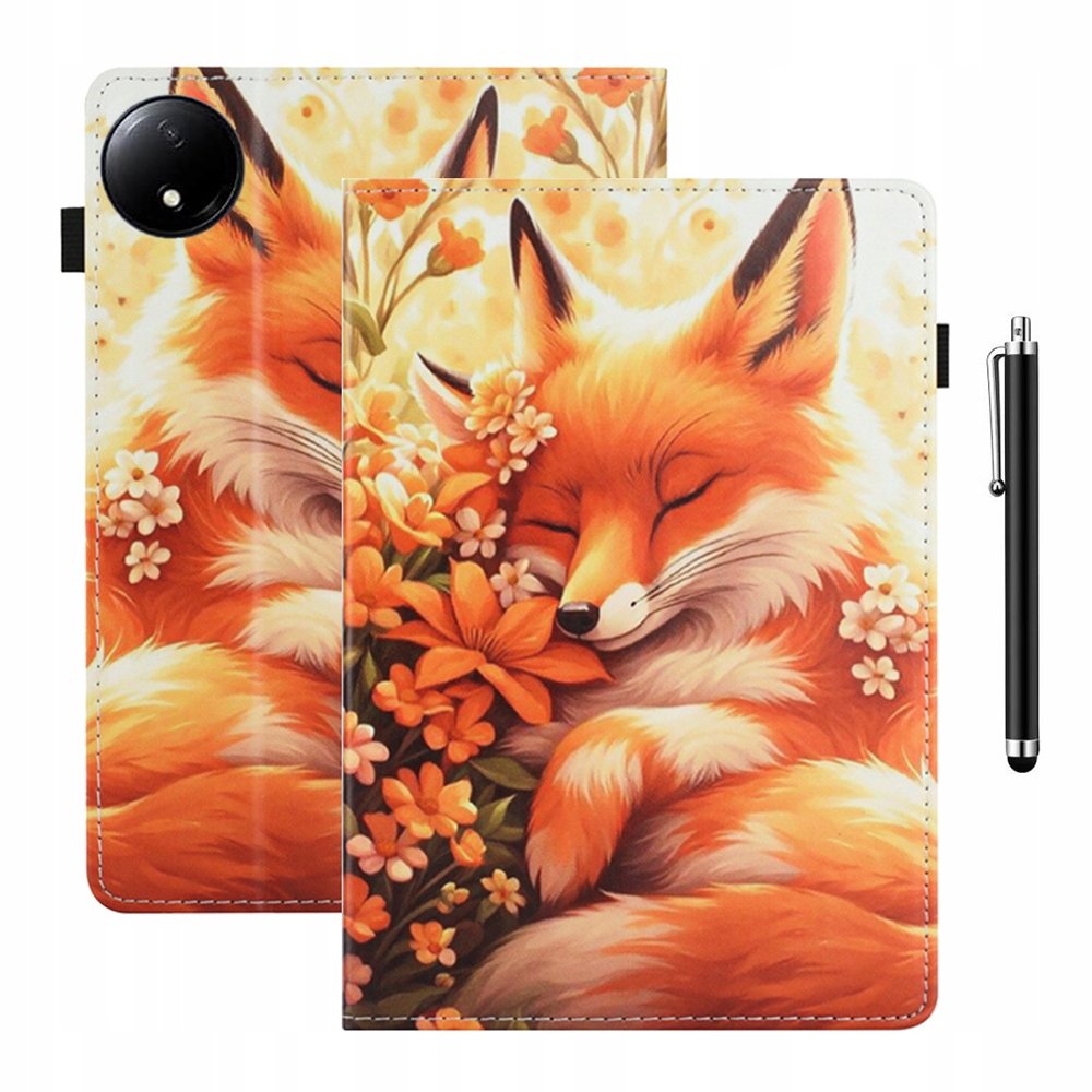 ETUI SKÓRZANE GRAFIKA + RYSIK do Xiaomi Redmi Pad SE 8.7
