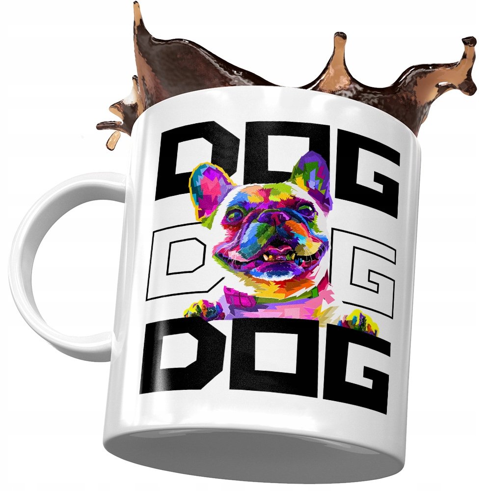 Kubek z Pieskiem Psem Psiakiem Słodki na Prezent z Nadrukiem ze Zdjęciem + Opakowanie na prezent (wzór 03)