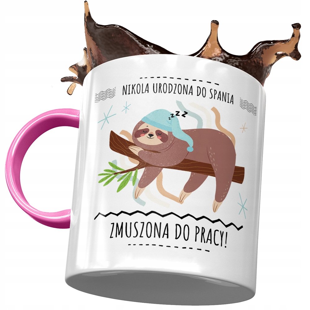 Kubek Różowy Dla Nikoli Żony Siostry na Prezent z Nadrukiem ze Zdjęciem + Opakowanie na prezent (wzór 03)