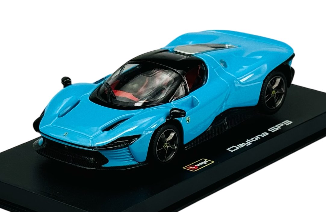 BBURAGO FERRARI DAYTONA SP3 SIGNATURE SERIES NIEBIESKI 1:43 36914 + GABLOTKA