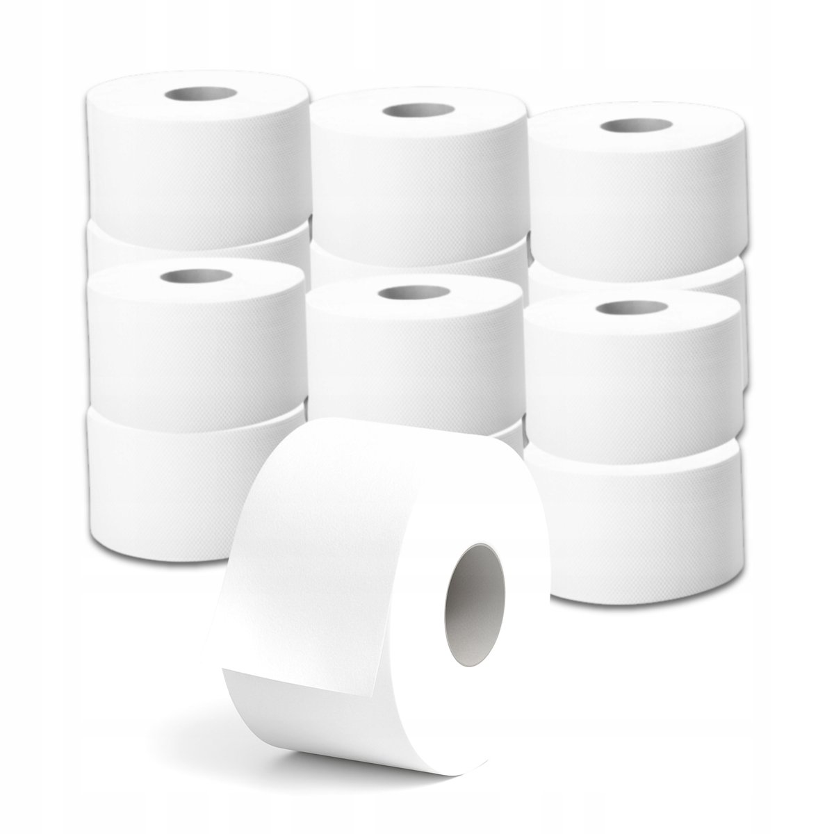 Papier Toaletowy Dwuwarstwowy JUMBO Celuloza Biały 100m ZESTAW 12 Rolek