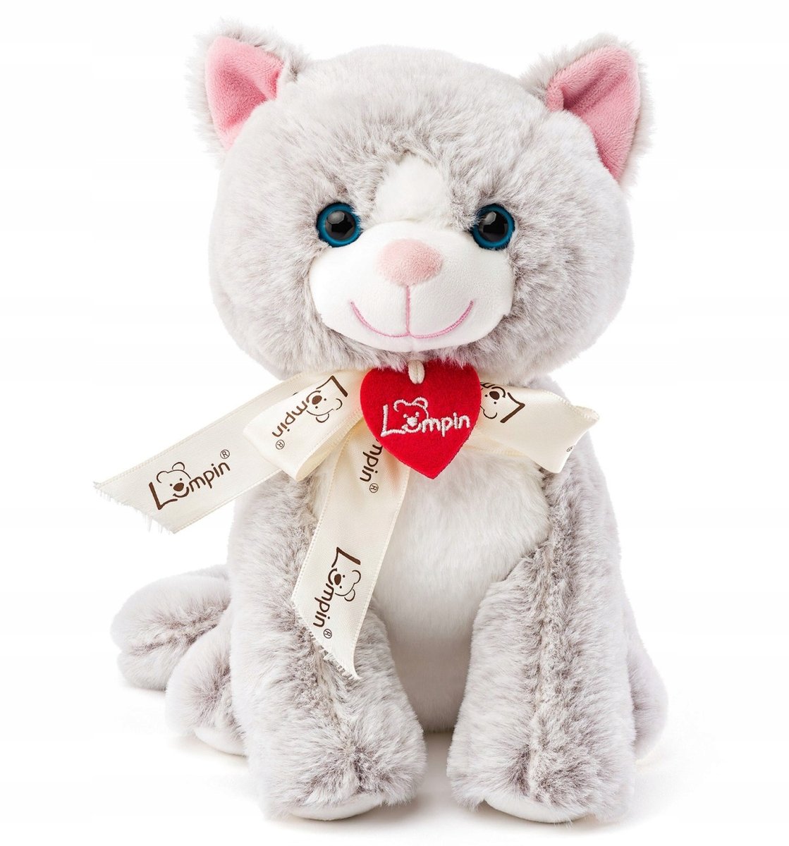 Maskotka Kotek Jasnoszary Jacqueline Premium - 25cm