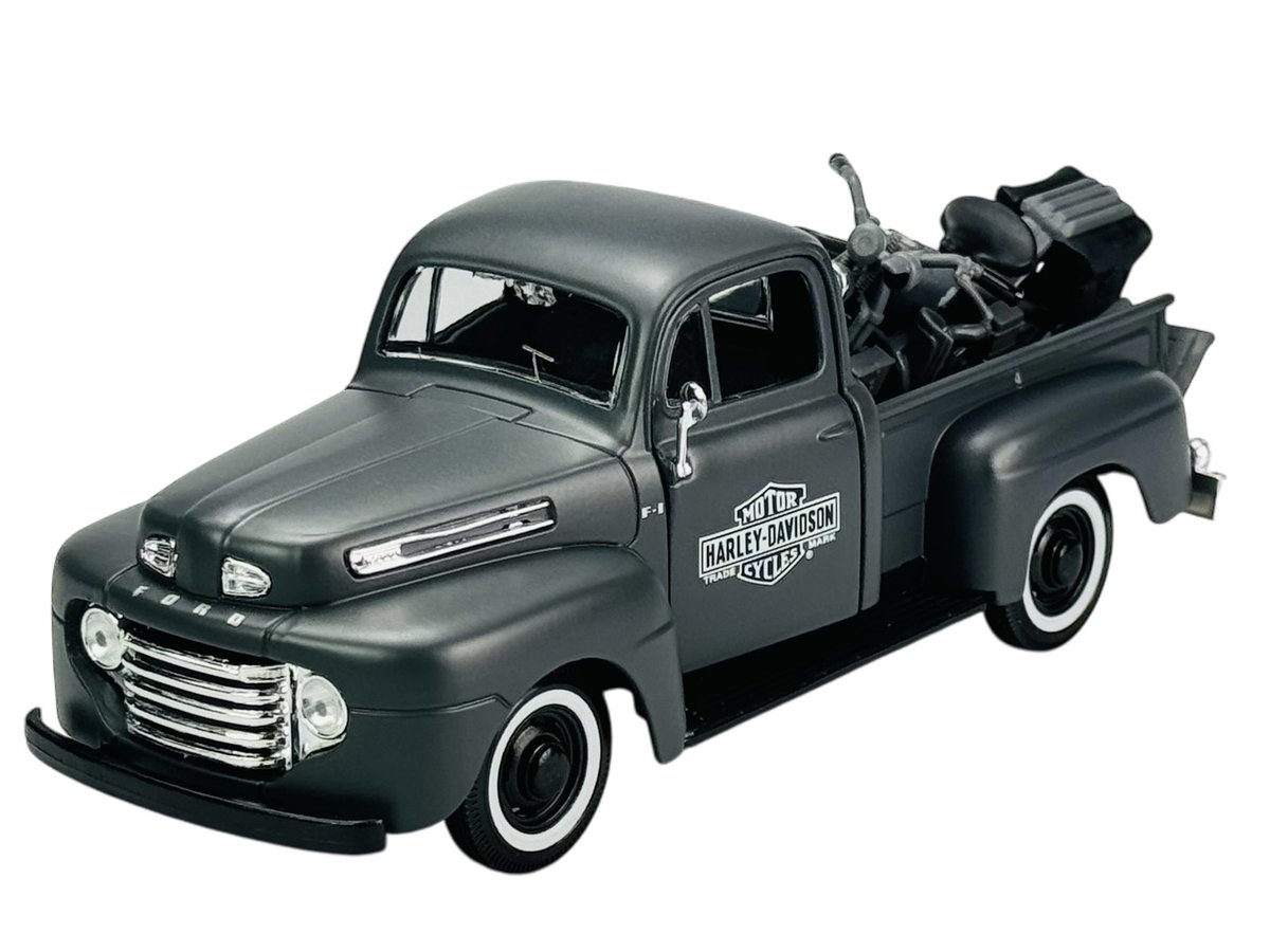 MAISTO 1948 FORD F-1 PICKUP + 1942 HARLEY-DAVIDSON WLA FLATHEAD 1:24 32185