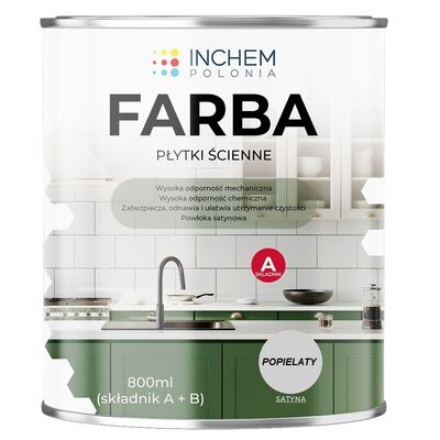 Farba płytki ścienne zestaw 800 ml Popielaty