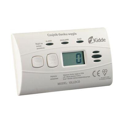 Czujnik czadu z wyświetlaczem i wbudowaną baterią