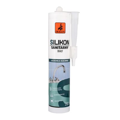 Dragon Silikon sanitarny 280 ml biały kartusz