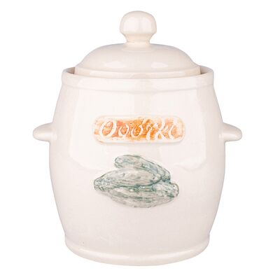 Beczka hermetyczna 5 l z pokrywą ogórki krem