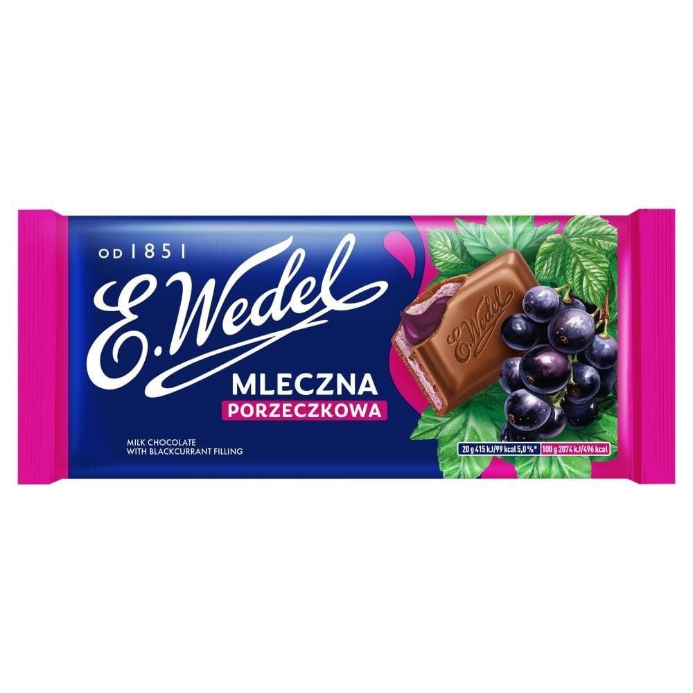 E. Wedel Czekolada mleczna porzeczkowa 100 g