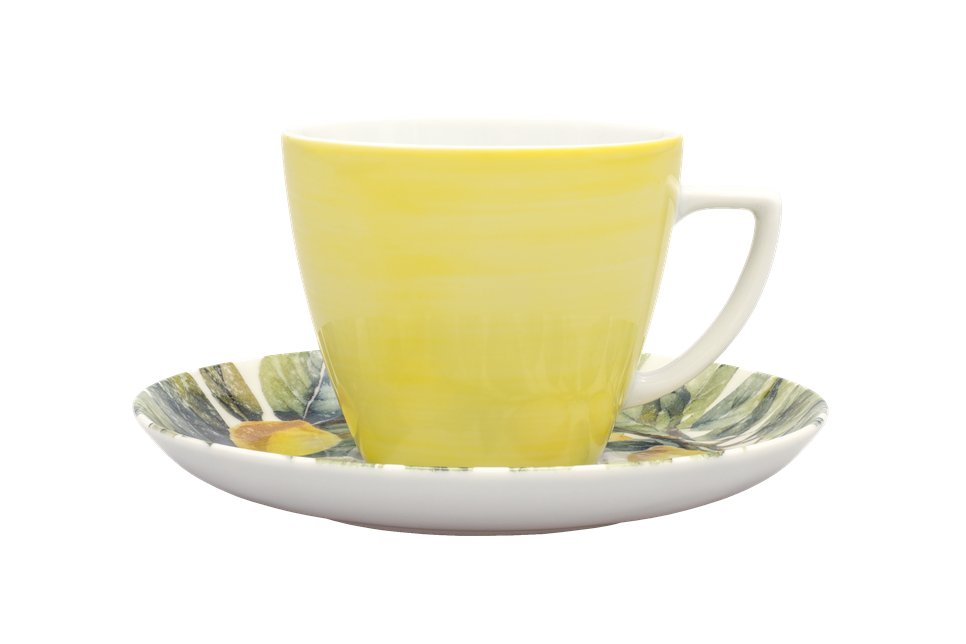Filiżanka 350 ml ze spodkiem Beata, Dorota Cytrynowe Love LU51 (9143)