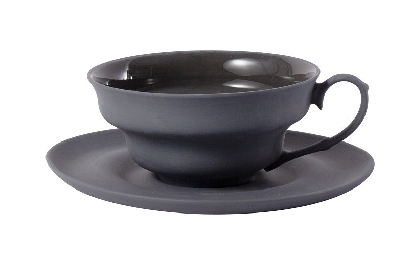 Filiżanka XL 500 ml ze spodkiem czarna CD27