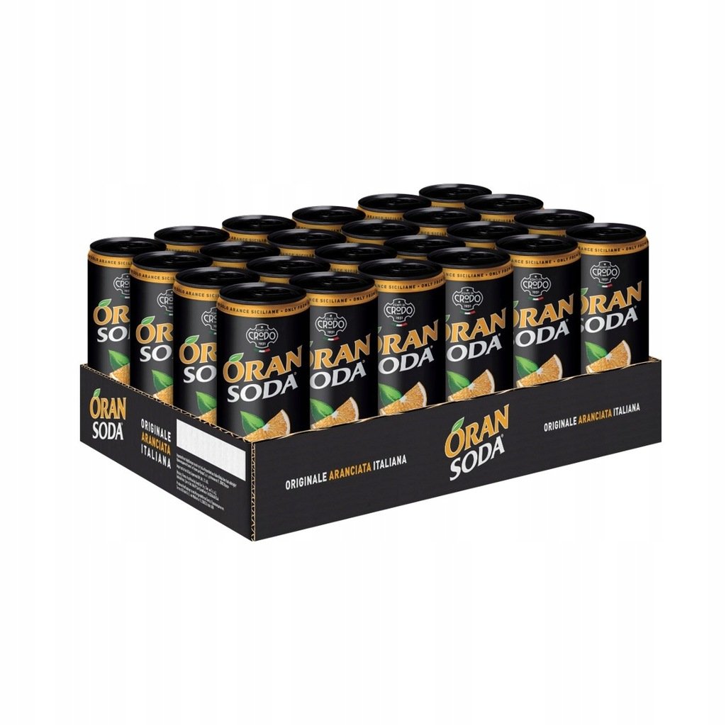 Napój ORAN SODA 24x330ml POMARAŃCZOWY CRODO WŁOCHY