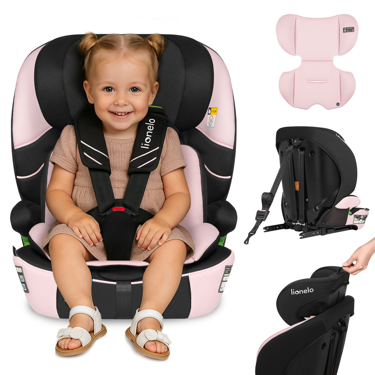 Fotelik samochodowy ISOFIX 76-150 cm 9-36 kg Lionelo LEVI FIX i-Size